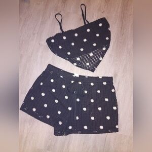 No Boundaries Black Daisy Kids Shorts